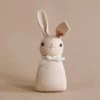 Polka Dot Club Rabbit Rattle - Peach