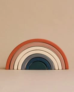 Handmade Rainbow Stacker - Terracotta