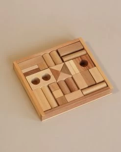 Wooden Building Blocks With Tray