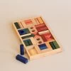 Wooden Rainbow Blocks In Tray - 54 Pcs