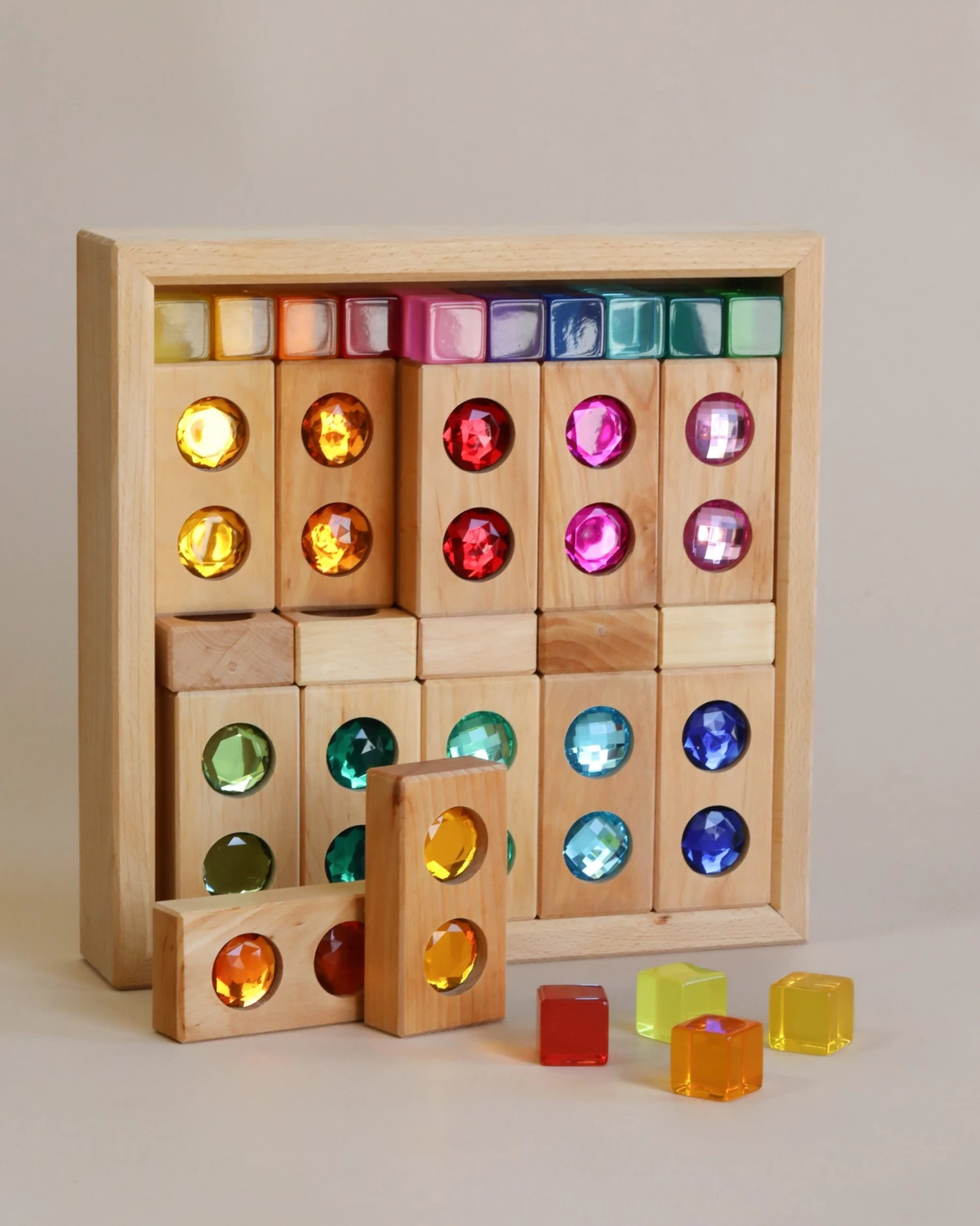 Bauspiel Gem Blocks With Lucent Cubes (45 Pieces) - Image 2