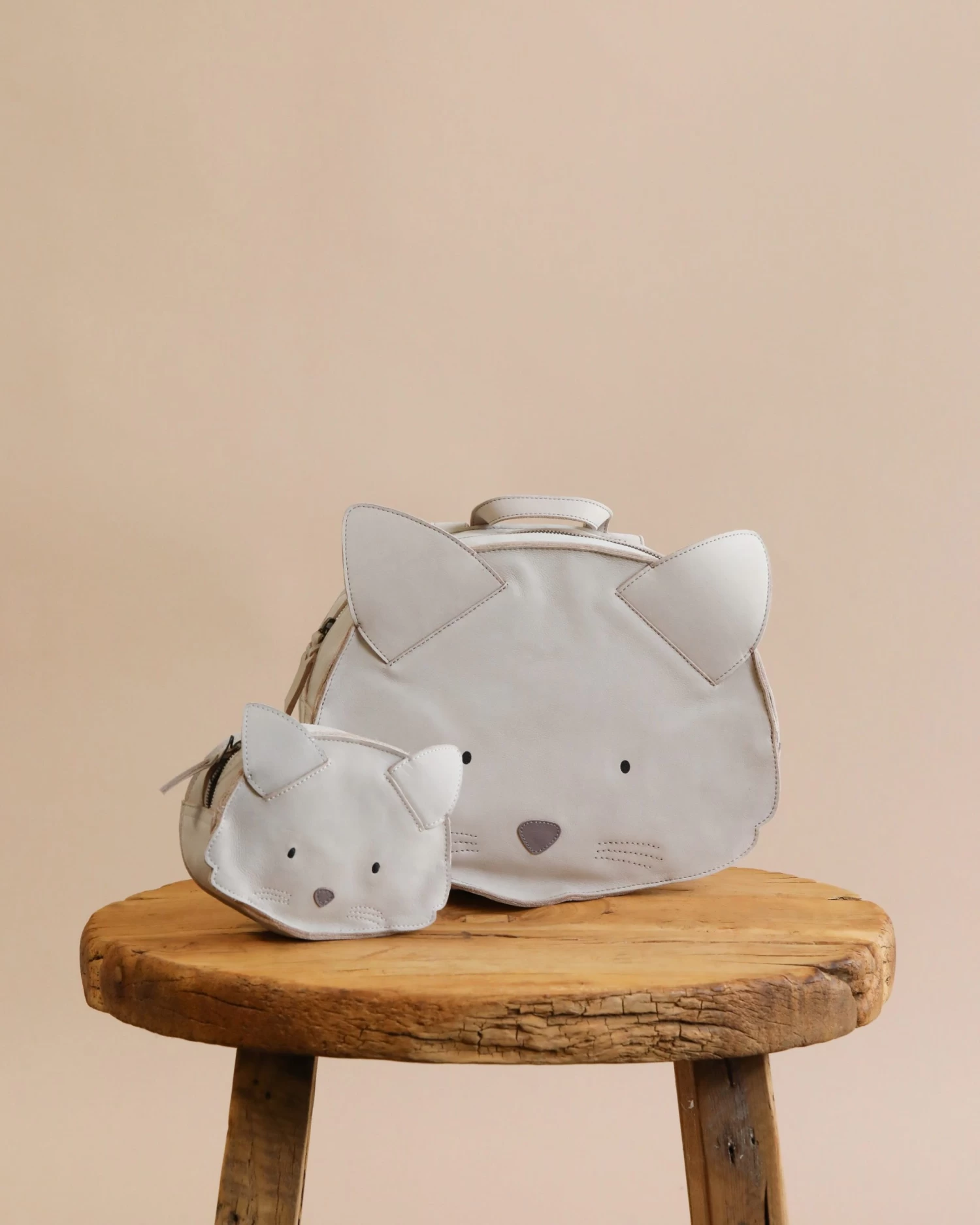 Donsje School Leather Backpack - Cat - Image 3