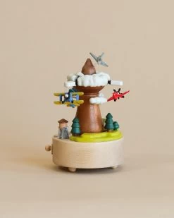 Wooden Airplane Music Box