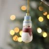 Handmade Wooden Snowman Ornament
