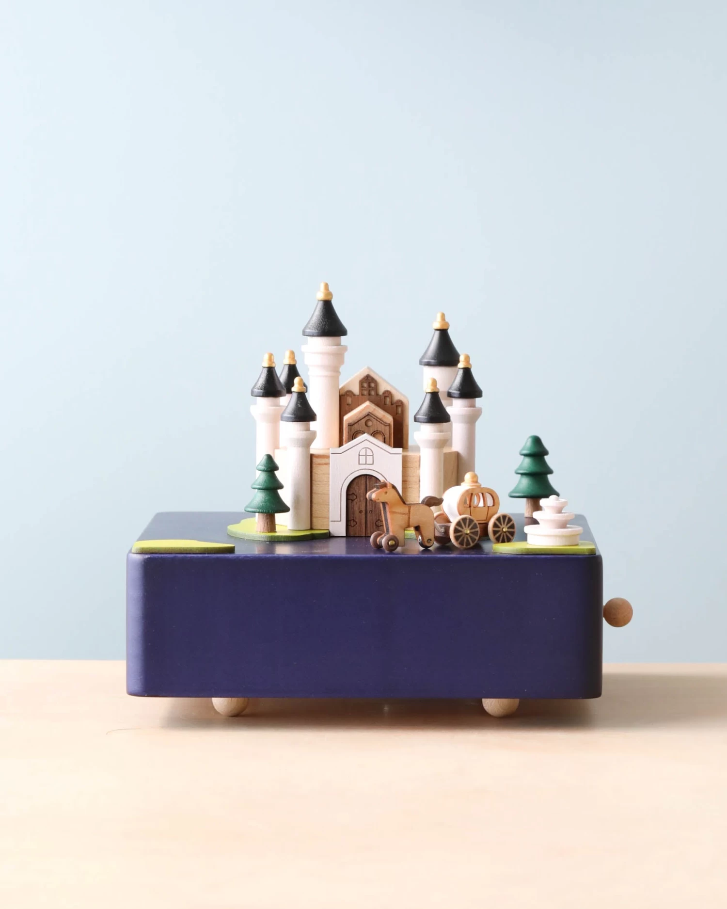 Wooden Castle Music Box