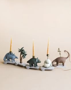 Konges Sløjd Dinosaur Birthday Train With Beeswax Candles