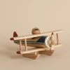 Handmade Wooden Airplane With Pilot