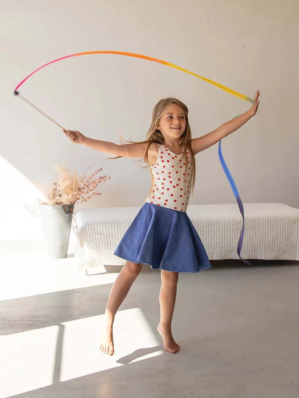 Sarah's Silk Rainbow Streamer Wand - Image 4