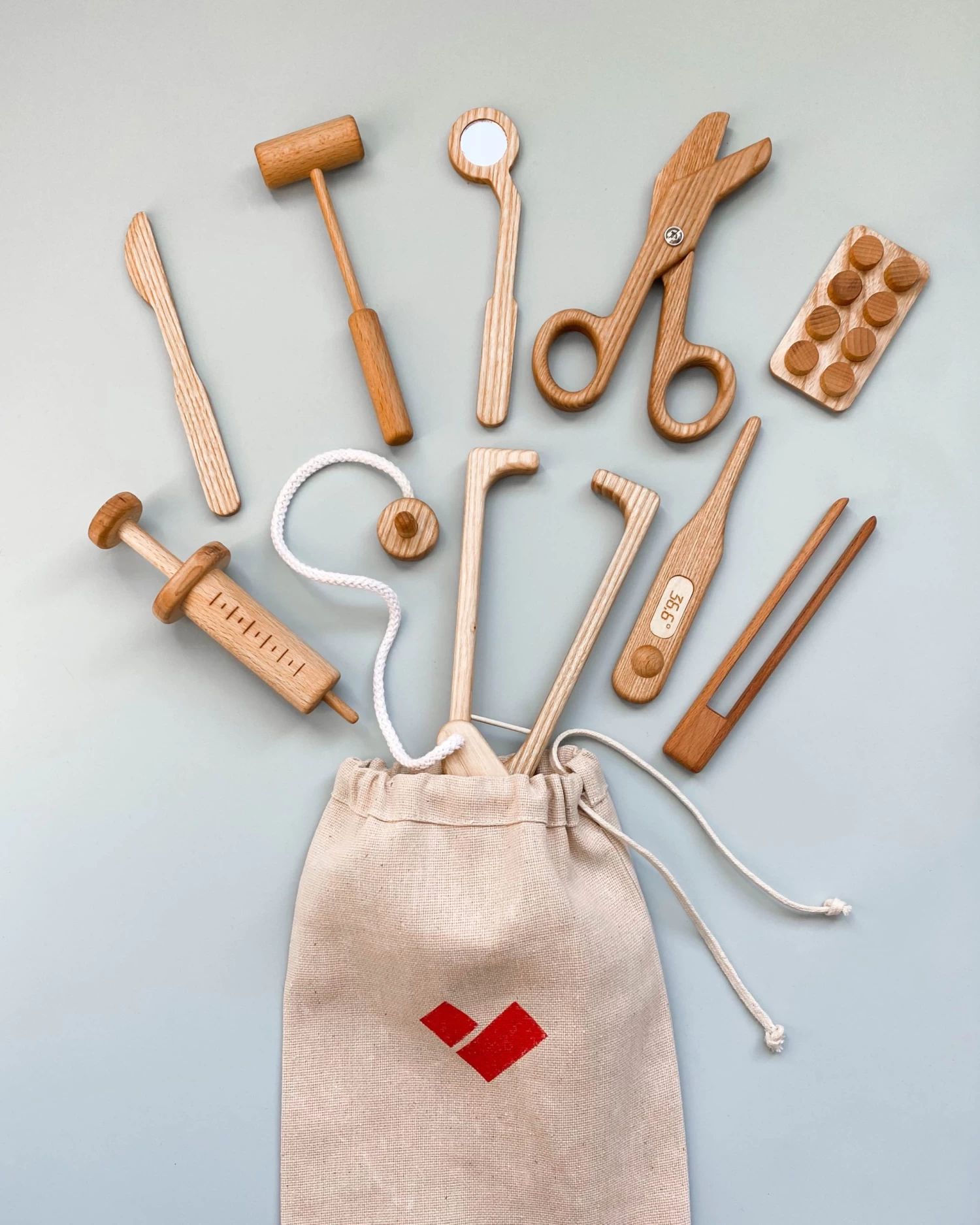 Handmade Wooden Medical Kit - Image 4