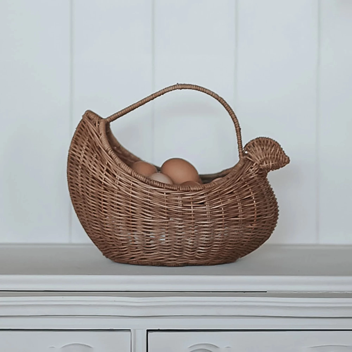 Olli Ella Rattan Chicken Basket