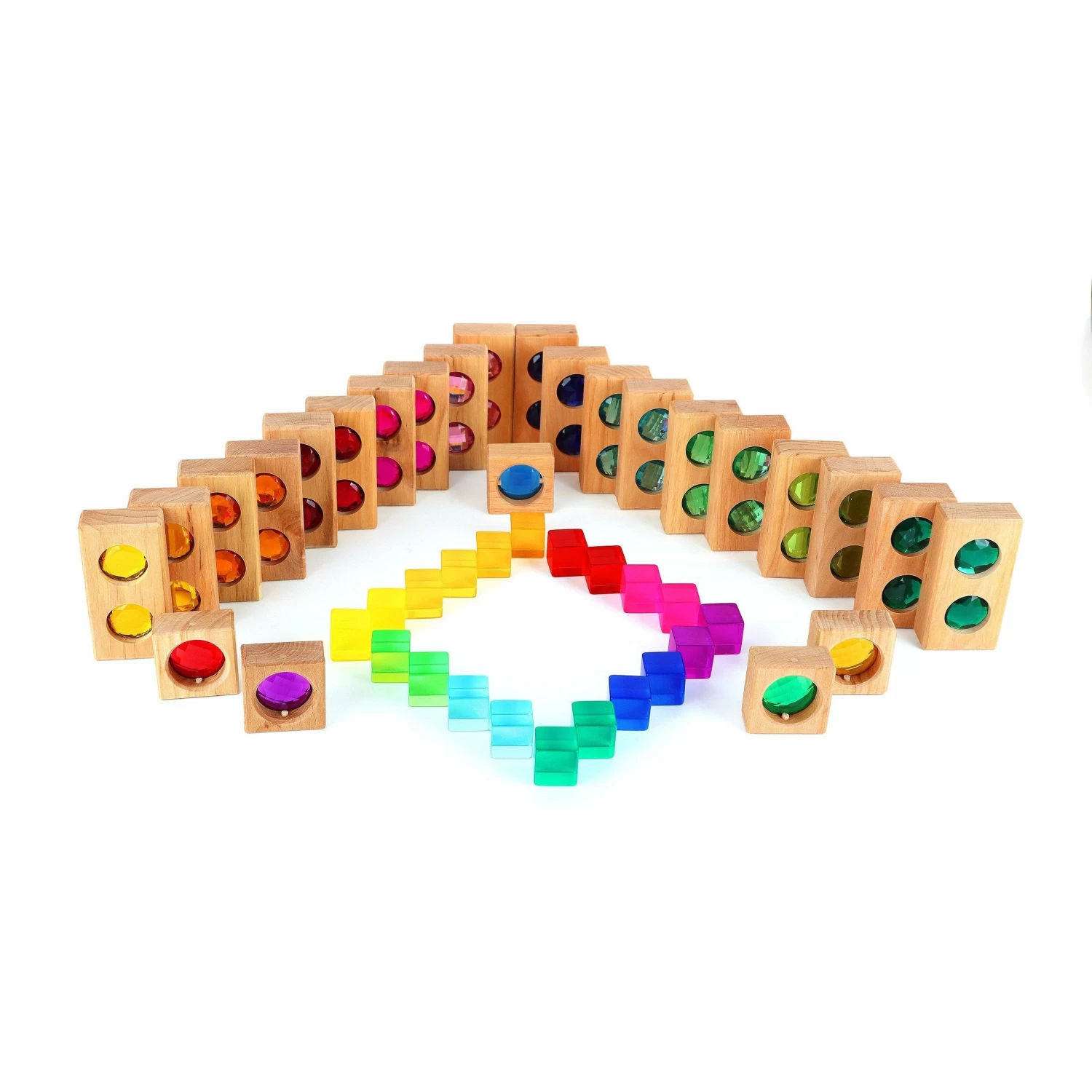 Bauspiel Gem Blocks With Lucent Cubes (45 Pieces) - Image 4