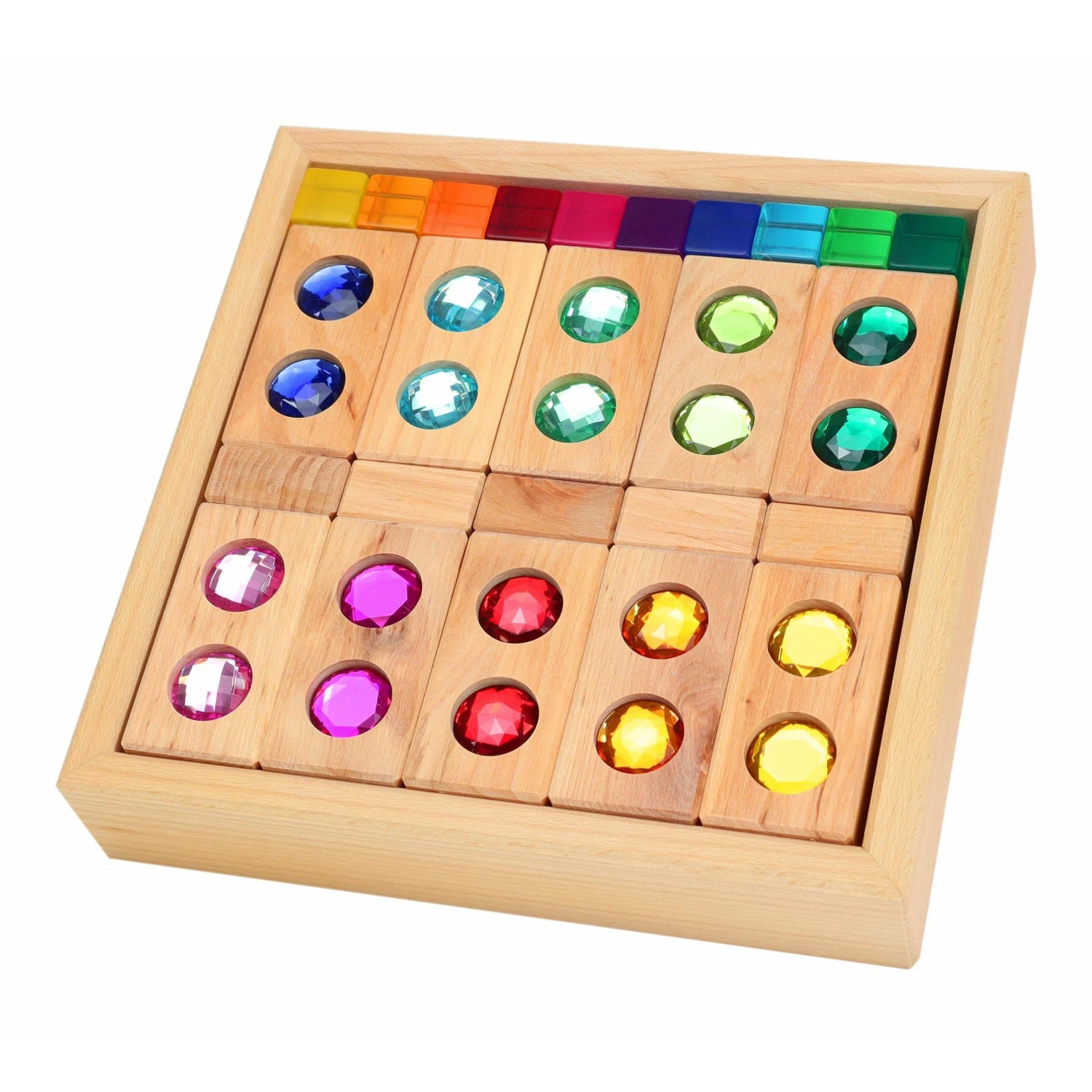 Bauspiel Gem Blocks With Lucent Cubes (45 Pieces) - Image 3