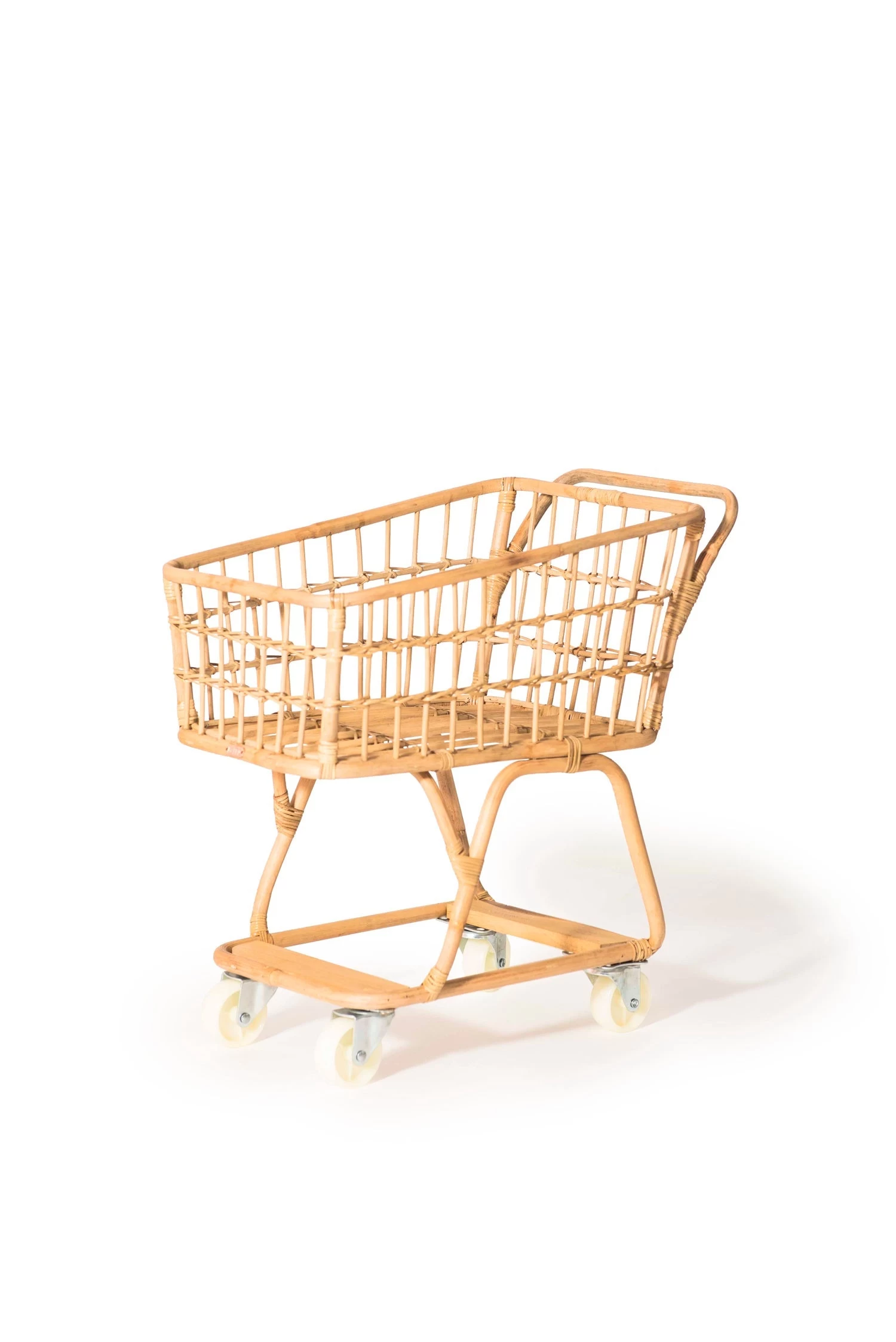 Rattan Grocery Shopping Cart - Image 5
