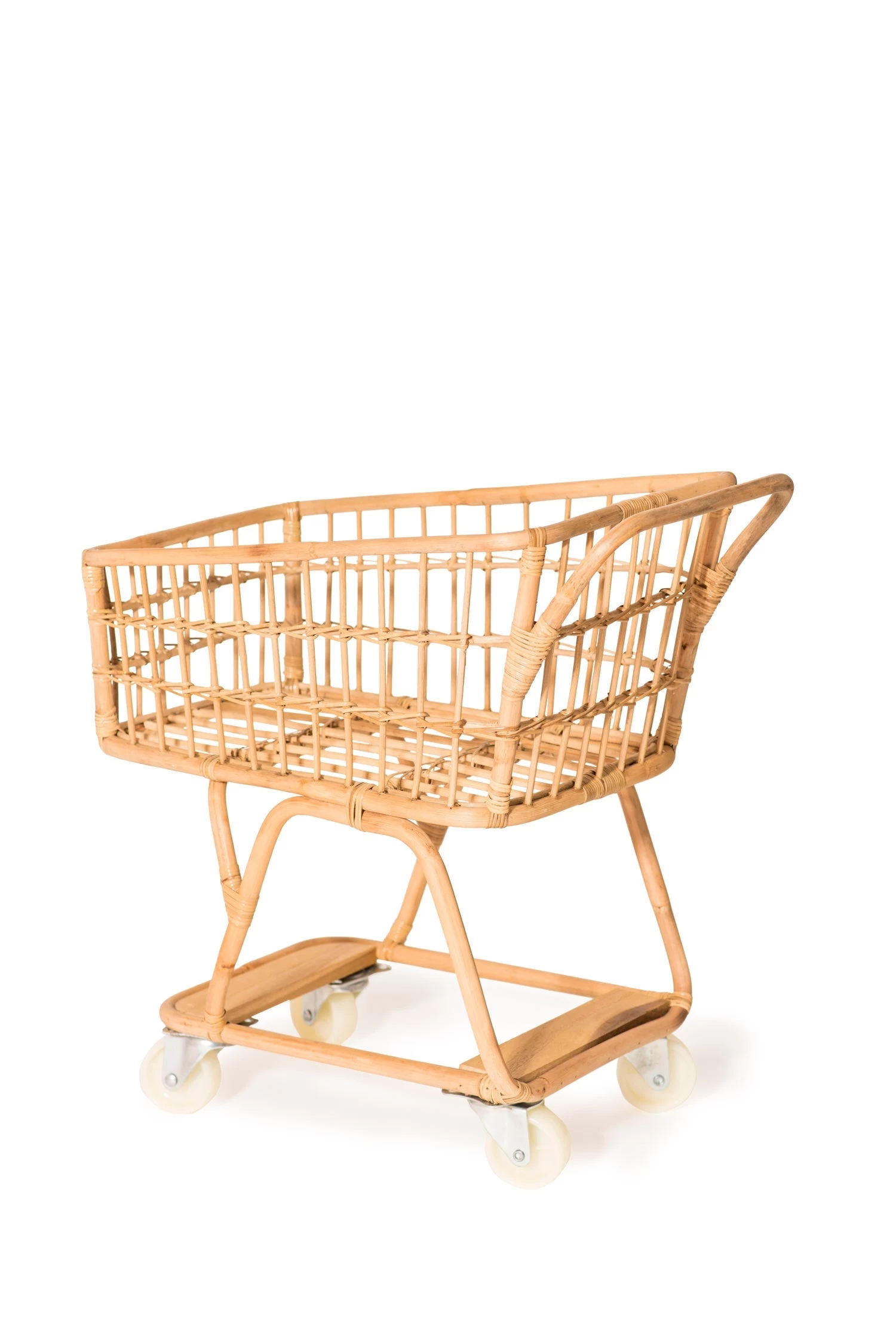 Rattan Grocery Shopping Cart - Image 6