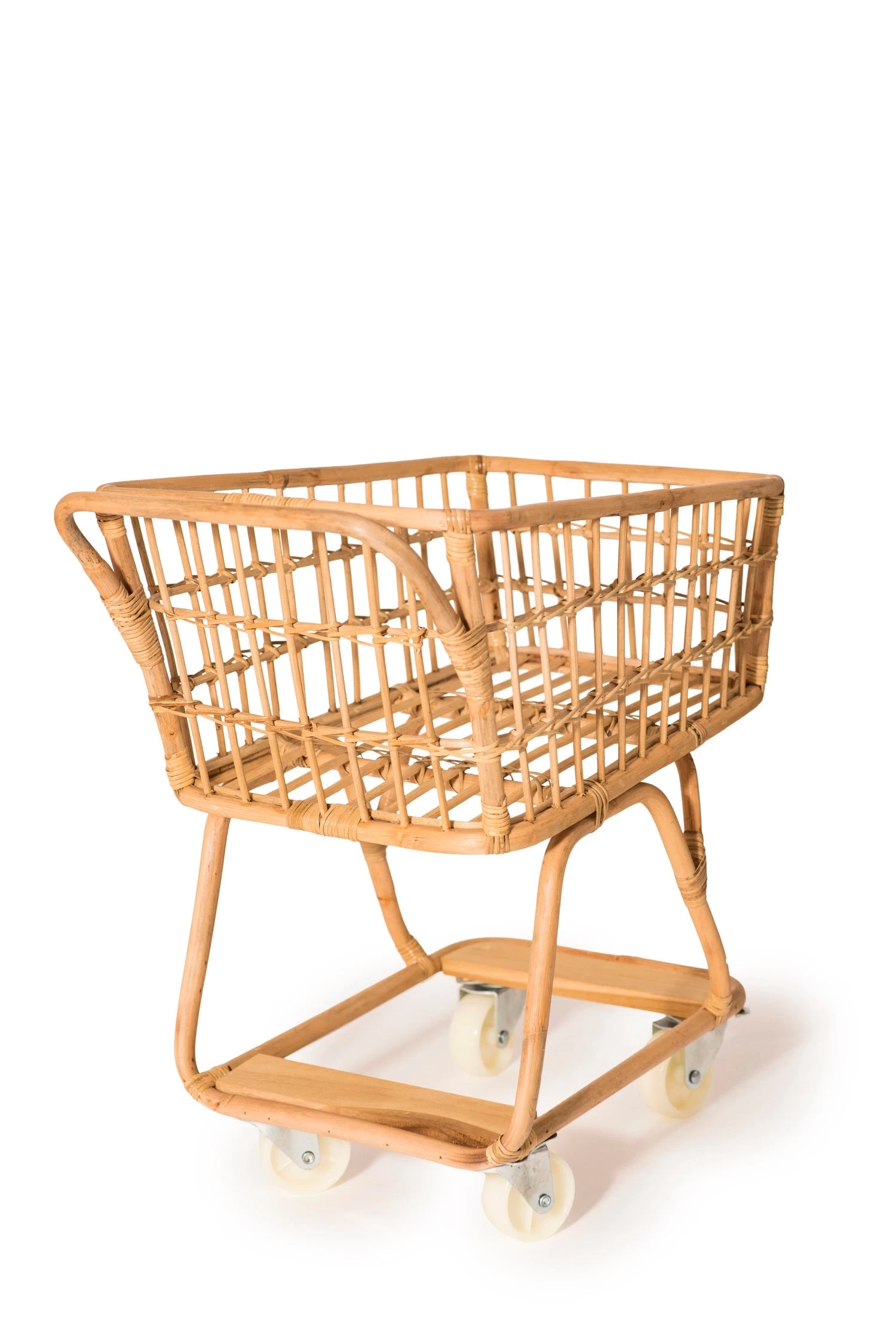 Rattan Grocery Shopping Cart - Image 8